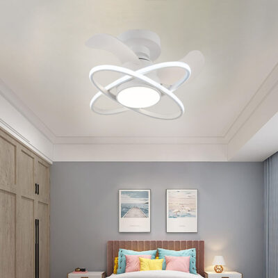 Alternative view of LEDTM ανεμιστήρας οροφής HLL-0177 με LED φως, 96W, Φ60x28cm, λευκός