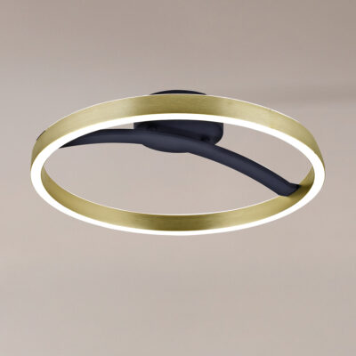 Alternative view of LEDTM LED φωτιστικό οροφής HLL-0199, 29W, 4000K, Φ38x10cm, χρυσό/μαύρο