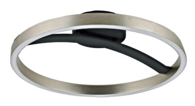 LEDTM LED φωτιστικό οροφής HLL-0200, 29W, 4000K, Φ38x10cm, ασημί/μαύρο