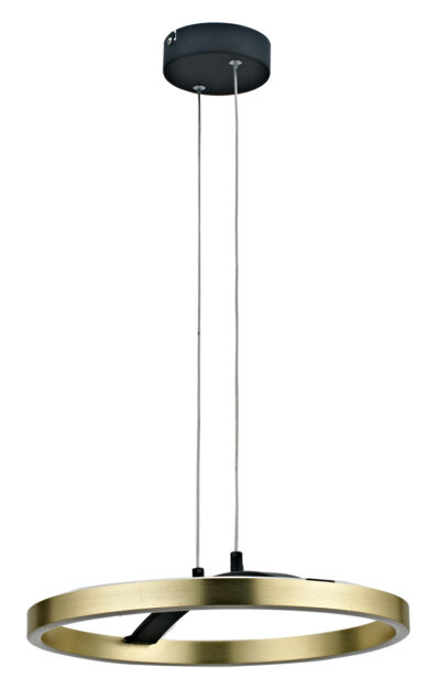 LEDTM LED φωτιστικό οροφής HLL-0201, 29W, 4000K, Φ38x120cm, χρυσό/μαύρο