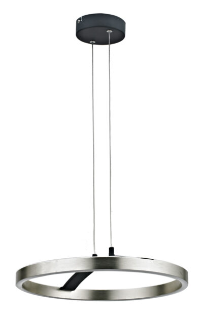 LEDTM LED φωτιστικό οροφής HLL-0202, 29W, 4000K, Φ38x120cm, ασημί/μαύρο