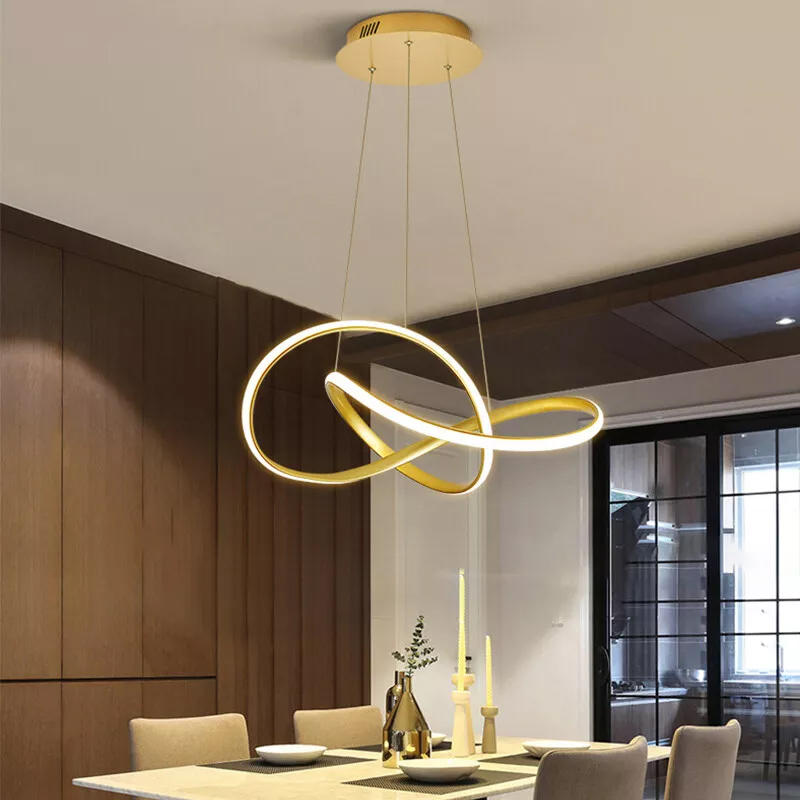 LEDTM LED φωτιστικό οροφής HLL-0208, 48W, 4000K, Φ50cm x 120cm, χρυσό - Image 2