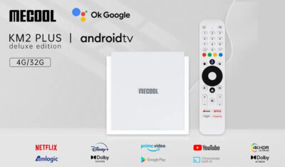 Alternative view of MECOOL TV Box KM2 Plus Deluxe, Google πιστοποίηση, 4K, WiFi, Android 11
