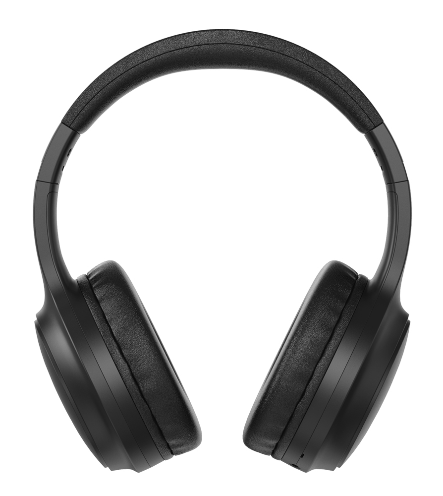 LEDTM headphones PT-1463, ενσύρματα & ασύρματα, ANC, 40mm, 500mAh, μαύρα - Image 2