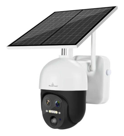 LEDTM smart ηλιακή κάμερα PT-1497, dual lens, 3MP, 4G, PTZ, SD, IP65