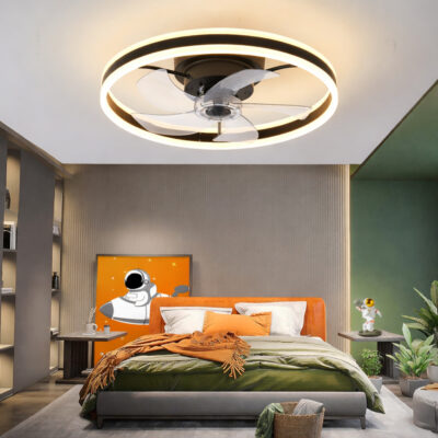 Alternative view of LEDTM ανεμιστήρας οροφής PT-1560 με LED φως, 45W, Φ50x20cm, μαύρος