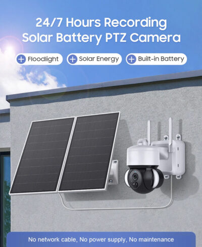 Alternative view of SECTEC smart ηλιακή κάμερα ST-518, 3MP, 4G, PIR, PTZ, SD, 20000mAh, IP65