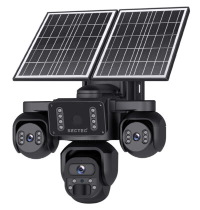SECTEC smart ηλιακή κάμερα ST-523-9MAOV-4G-EU, triple lens, 3MP, 4G, SD, PTZ, IP66