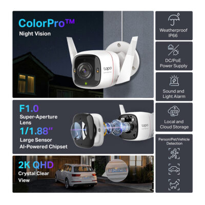 Alternative view of TP-LINK smart κάμερα Tapo C325WB, 2K, WiFi, IP66, V2.0