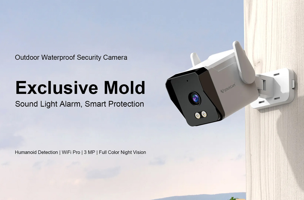 VSTARCAM smart κάμερα TS3, 3MP, WiFi, SD, IP66 - Image 2