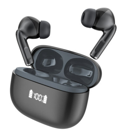 CELEBRAT earphones με θήκη φόρτισης W72, True Wireless, 10mm, 33/380mAh, ANC & ENC, μαύρα