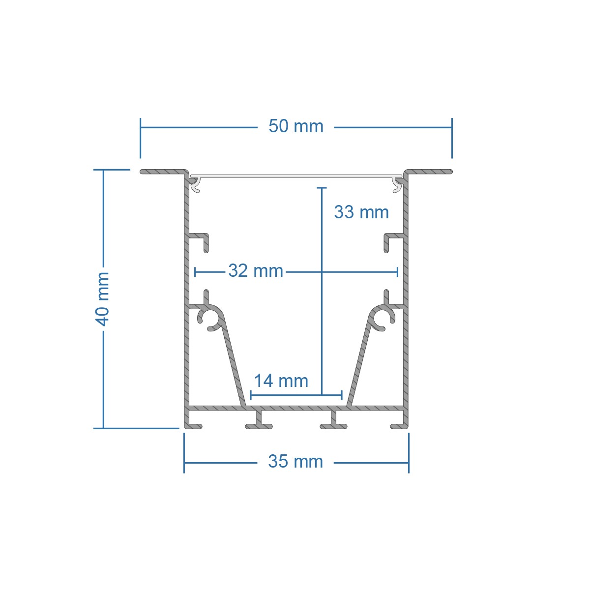 LEDTM® ALP-LINEAR RECESSA 61785-3M Χωνευτό Προφίλ Αλουμινίου με Λευκό Γαλακτερό Πατητό Κάλυμμα για Ταινίες LED IP20 - Λεuκό Ματ - Μ300 x Π3.5 x Υ4cm - Image 7