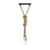 LEDTM® ROPE 01019 Boho Κρεμαστό Φωτιστικό Οροφής με Ντουί 2 x E27 AC 220-240V IP20 - Μπεζ - Μ38 x Π3.5 x Υ200cm