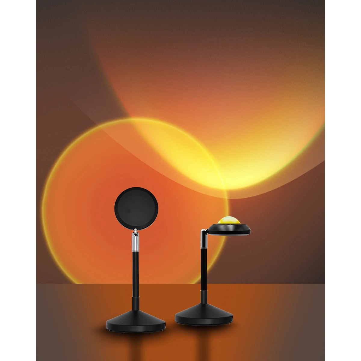 LEDTM® SUNSET GLB-106-0022 Επιτραπέζιο Φωτιστικό Πορτατίφ Προτζέκτορας Sunset με RF Ασύρματο Χειριστήριο & Λειτουργία μέσω WiFi APP LED 6W 360lm 60° AC 220-240V IP20 Πολύχρωμο RGB Dimmable - Sanan SMD Chip - Μαύρο - Μ10 x Π10 x Υ27cm - 2 Χρόνια Εγγύηση - Image 4