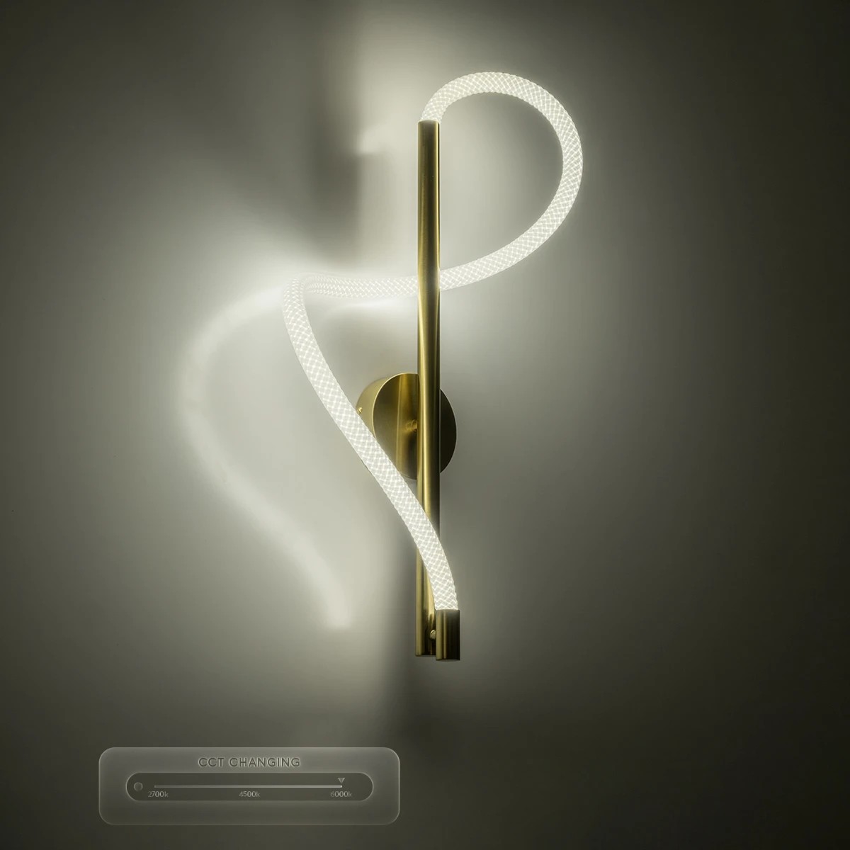 kelvo® GLOW KLV-101-0168 Φωτιστικό Τοίχου / Απλίκα LED 24W 2400lm 360° AC 220-240V IP20 Ρυθμιζόμενο Λευκό CCT με On/Off 2700K/4500K/6000K - Lumileds SMD Chip - Χρυσό Πλατίνα - Μ30 x Π15 x Υ70cm - 3 Χρόνια Εγγύηση - Image 12