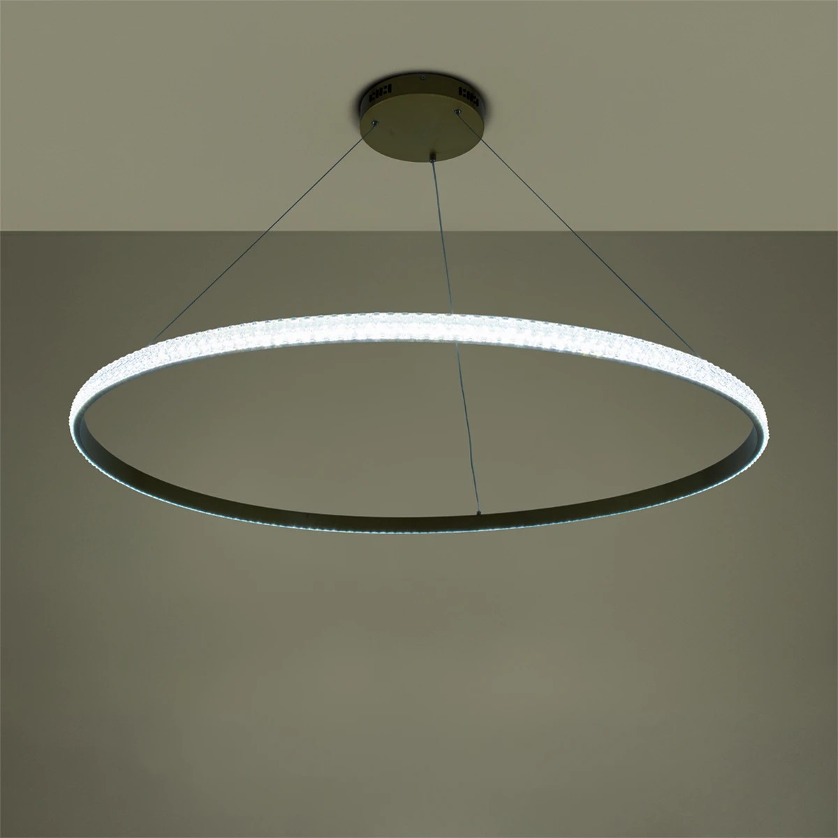 kelvo® DIAMOND KLV-101-0234 Κρεμαστό Φωτιστικό Οροφής LED 75W 7500lm 180° AC 220-240V IP20 Ρυθμιζόμενο Λευκό CCT με Χειριστήριο από 2700K έως 6000K Dimmable - Lumileds SMD Chip - Χρυσό Πλατίνα - Μ100 x Π100 x Υ3cm - 3 Χρόνια Εγγύηση - Image 13