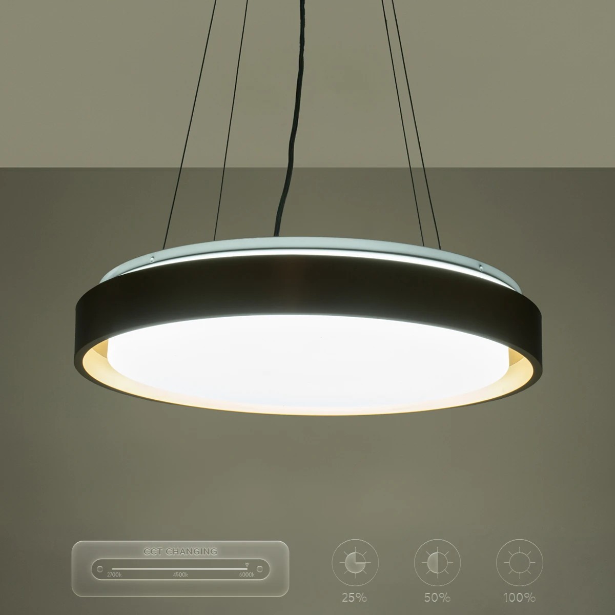 kelvo® BARCHETTA KLV-101-0268 Κρεμαστό Φωτιστικό Οροφής LED 72W 7200lm 120° AC 220-240V IP20 Ρυθμιζόμενο Λευκό CCT με Χειριστήριο από 2700K έως 6000K Dimmable - Lumileds SMD Chip - Σαμπανιζέ Χρυσό Ματ - Μ48 x Π48 x Υ8.2cm - 3 Χρόνια Εγγύηση - Image 18