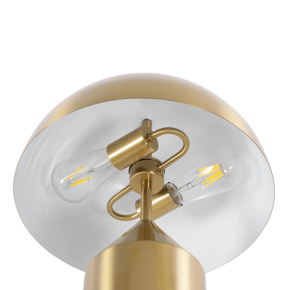 kelvo® URANUS KLV-101-0372 Επιτραπέζιο Φωτιστικό Πορτατίφ για 2 Λάμπες με Ντουί E27 AC 220-240V IP20 - Χρυσό Πλατίνα - Μ35 x Π35 x Υ54cm - Image 8