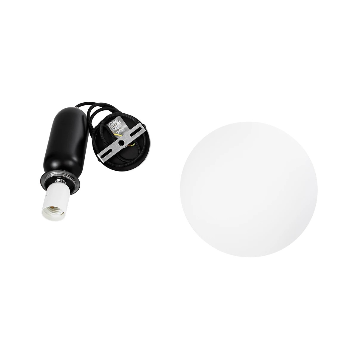 kelvo® ESTETICO KLV-101-0379 Κρεμαστό Φωτιστικό Οροφής για Λάμπα με Ντουί E27 AC 220-240V IP20 - Μαύρο Ματ & Λευκό - Μ20 x Π20 x Υ38cm - Image 9