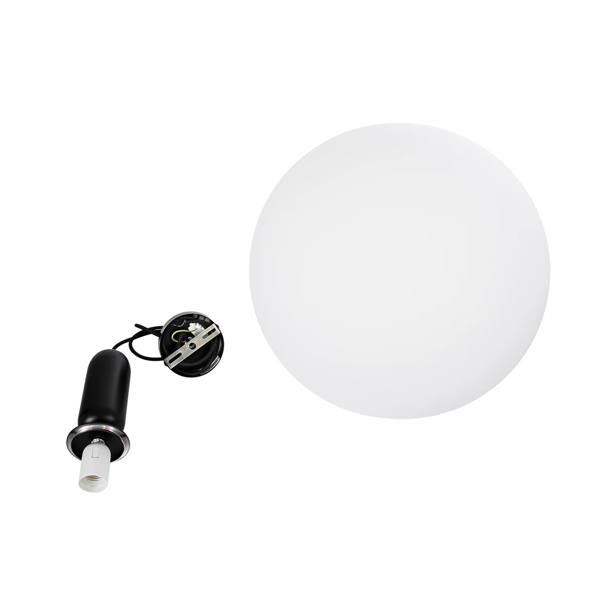 kelvo® ESTETICO KLV-101-0381 Κρεμαστό Φωτιστικό Οροφής για Λάμπα με Ντουί E27 AC 220-240V IP20 - Μαύρο Ματ & Λευκό - Μ40 x Π40 x Υ58cm - Image 9