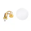 kelvo® ESTETICO KLV-101-0383 Κρεμαστό Φωτιστικό Οροφής για Λάμπα με Ντουί E27 AC 220-240V IP20 - Χρυσό Βούρτσας Πλατίνα & Λευκό - Μ30 x Π30 x Υ48cm - Image 9