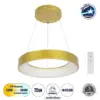 LEDTM® SALEM 61243 Μοντέρνο Κρεμαστό Φωτιστικό Οροφής LED 75W 8625lm 120° AC 220-240V IP20 Ρυθμιζόμενο Λευκό CCT με Χειριστήριο από 2700K έως 6000K Dimmable - Lumileds SMD Chip - Χρυσό - Μ45 x Π45 x Υ6cm - 3 Χρόνια Εγγύηση