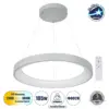 LEDTM® SALEM 61246 Μοντέρνο Κρεμαστό Φωτιστικό Οροφής LED 105W 12075lm 120° AC 220-240V IP20 Ρυθμιζόμενο Λευκό CCT με Χειριστήριο από 2700K έως 6000K Dimmable - Lumileds SMD Chip - Γκρι - Μ60 x Π60 x Υ6cm - 3 Χρόνια Εγγύηση