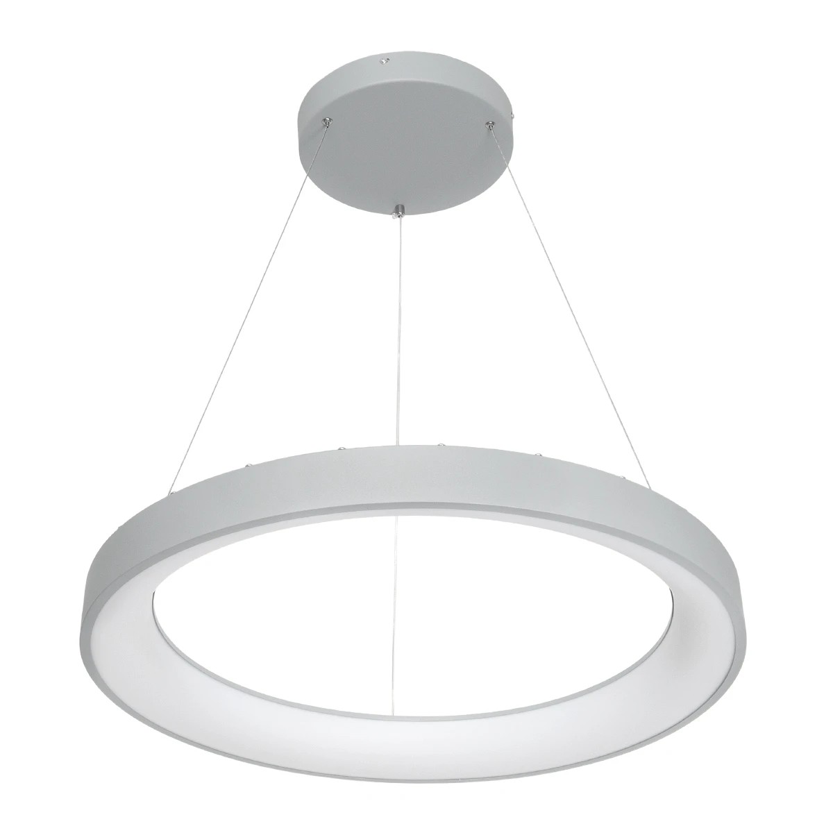 LEDTM® SALEM 61246 Μοντέρνο Κρεμαστό Φωτιστικό Οροφής LED 105W 12075lm 120° AC 220-240V IP20 Ρυθμιζόμενο Λευκό CCT με Χειριστήριο από 2700K έως 6000K Dimmable - Lumileds SMD Chip - Γκρι - Μ60 x Π60 x Υ6cm - 3 Χρόνια Εγγύηση - Image 4