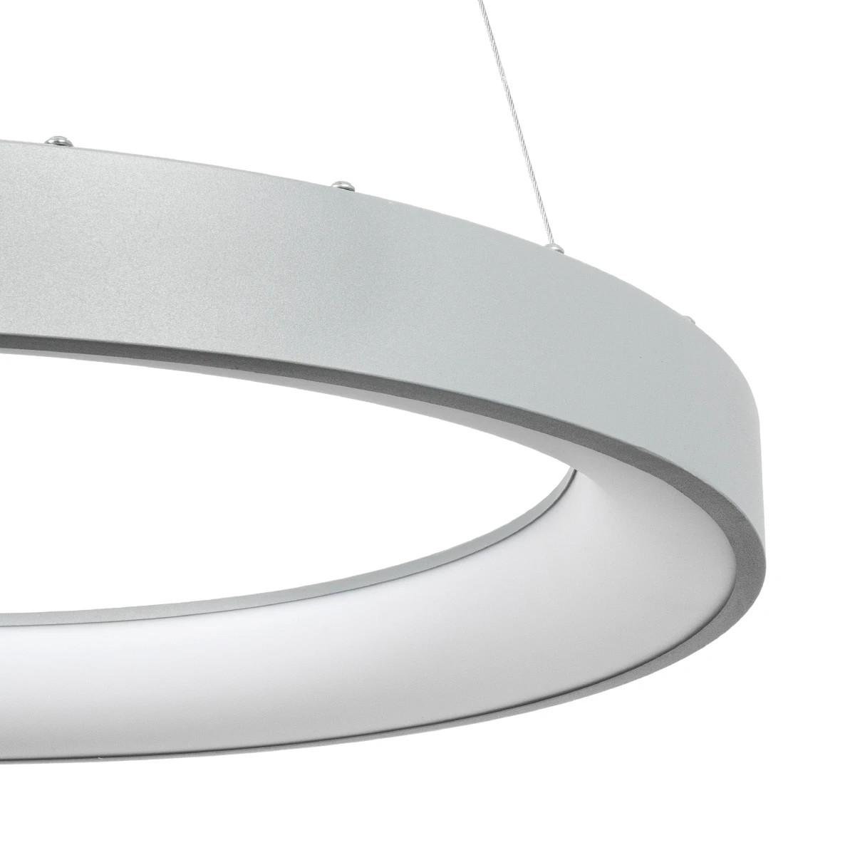LEDTM® SALEM 61246 Μοντέρνο Κρεμαστό Φωτιστικό Οροφής LED 105W 12075lm 120° AC 220-240V IP20 Ρυθμιζόμενο Λευκό CCT με Χειριστήριο από 2700K έως 6000K Dimmable - Lumileds SMD Chip - Γκρι - Μ60 x Π60 x Υ6cm - 3 Χρόνια Εγγύηση - Image 5