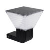 LEDTM® GRACIOUS 90529 Μοντέρνο Φωτιστικό Τοίχου - Απλίκα LED 10W 500lm 120° με Ενσωματωμένο Φωτοβολταϊκό Panel 6V 2W & Επαναφορτιζόμενη Μπαταρία Li-ion 3.2V 1800mAh με Αισθητήρα Ημέρας-Νύχτας Αδιάβροχο IP65 Ρυθμιζόμενο Λευκό CCT με Διακόπτη στο Σώμα 2700K/4500K/6000K - Sanan SMD Chip - Γκρι Ανθρακί - Μ29 x Π24 x Υ24cm - 2 Χρόνια Εγγύηση - Image 2