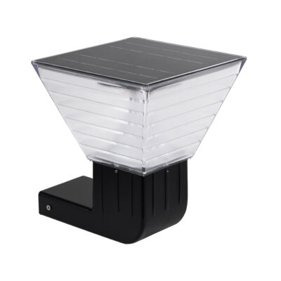 Alternative view of LEDTM® GRACIOUS 90529 Μοντέρνο Φωτιστικό Τοίχου - Απλίκα LED 10W 500lm 120° με Ενσωματωμένο Φωτοβολταϊκό Panel 6V 2W & Επαναφορτιζόμενη Μπαταρία Li-ion 3.2V 1800mAh με Αισθητήρα Ημέρας-Νύχτας Αδιάβροχο IP65 Ρυθμιζόμενο Λευκό CCT με Διακόπτη στο Σώμα 2700K/4500K/6000K - Sanan SMD Chip - Γκρι Ανθρακί - Μ29 x Π24 x Υ24cm - 2 Χρόνια Εγγύηση