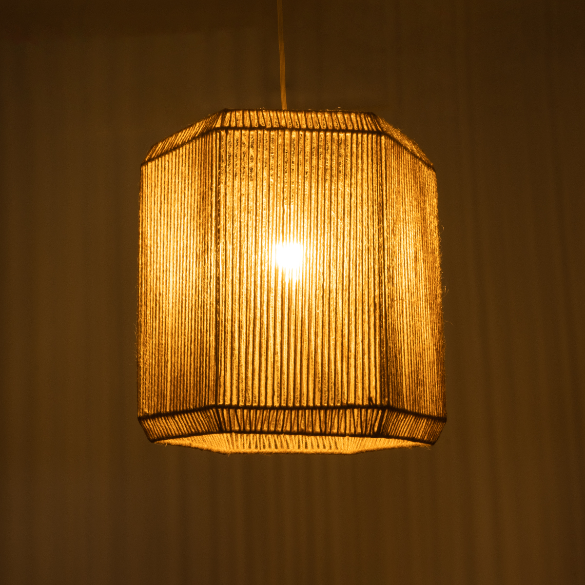 LEDTM® CAYMAN 00519 Boho Κρεμαστό Φωτιστικό Οροφής με Ντουί 1 x E27 AC 220-240V IP20 - Μπεζ - Μ40 x Π40 x Υ40cm - Image 3
