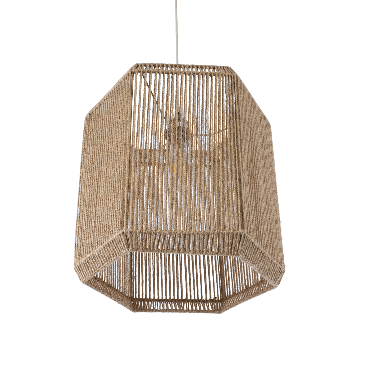 LEDTM® CAYMAN 00519 Boho Κρεμαστό Φωτιστικό Οροφής με Ντουί 1 x E27 AC 220-240V IP20 - Μπεζ - Μ40 x Π40 x Υ40cm - Image 6