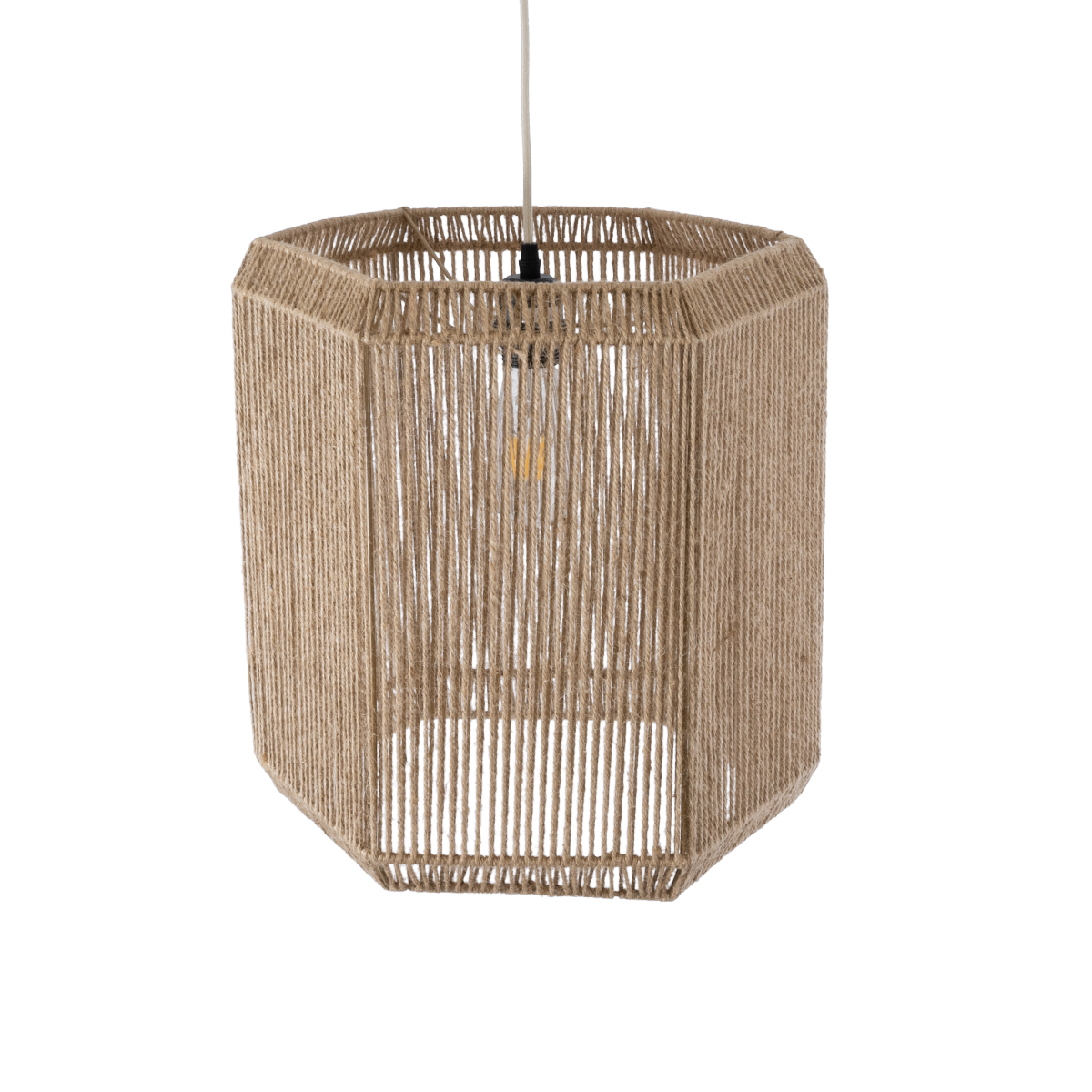 LEDTM® CAYMAN 00519 Boho Κρεμαστό Φωτιστικό Οροφής με Ντουί 1 x E27 AC 220-240V IP20 - Μπεζ - Μ40 x Π40 x Υ40cm - Image 7
