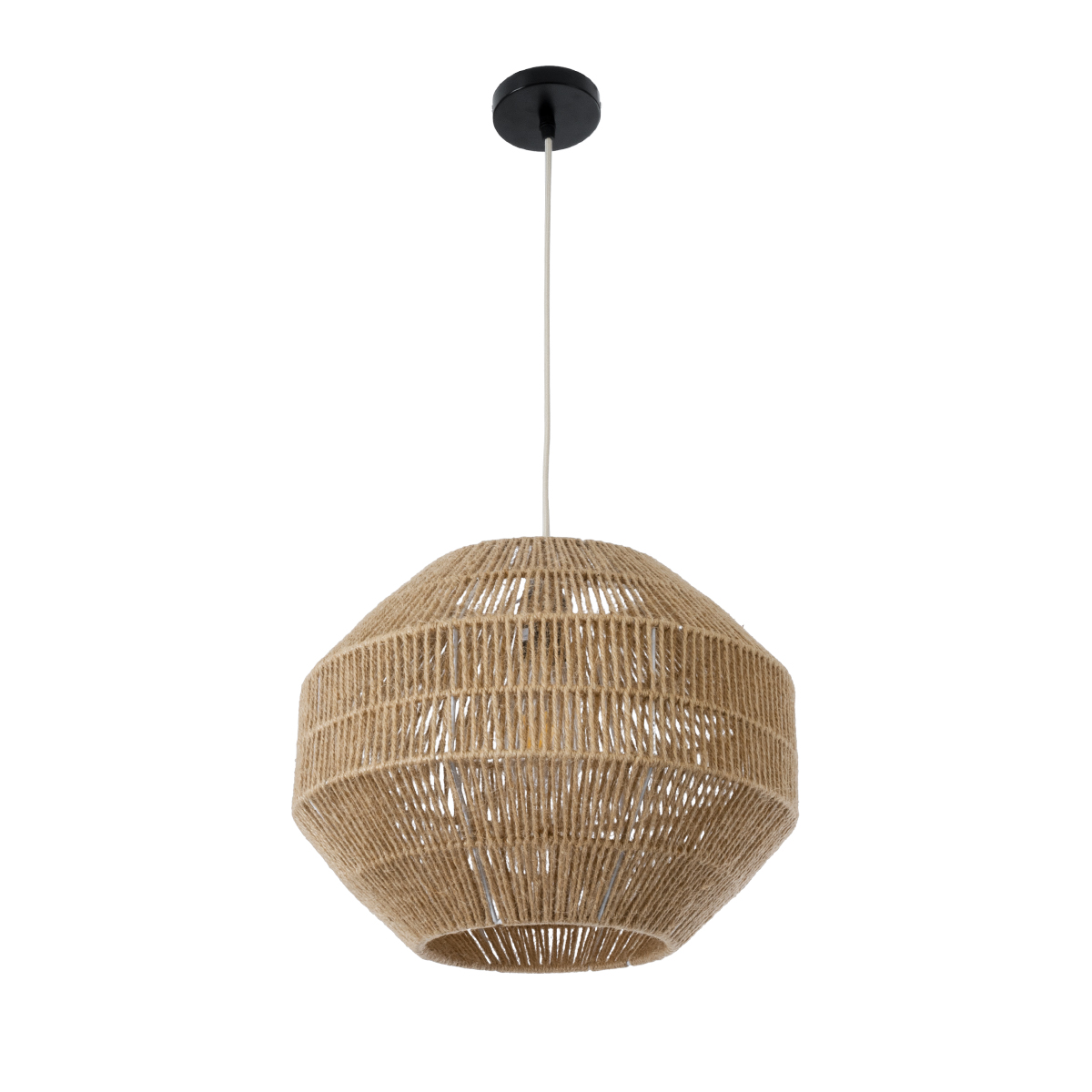 LEDTM® CAYMAN 00522 Boho Κρεμαστό Φωτιστικό Οροφής με Ντουί 1 x E27 AC 220-240V IP20 - Μπεζ - Μ40 x Π40 x Υ30cm - Image 4