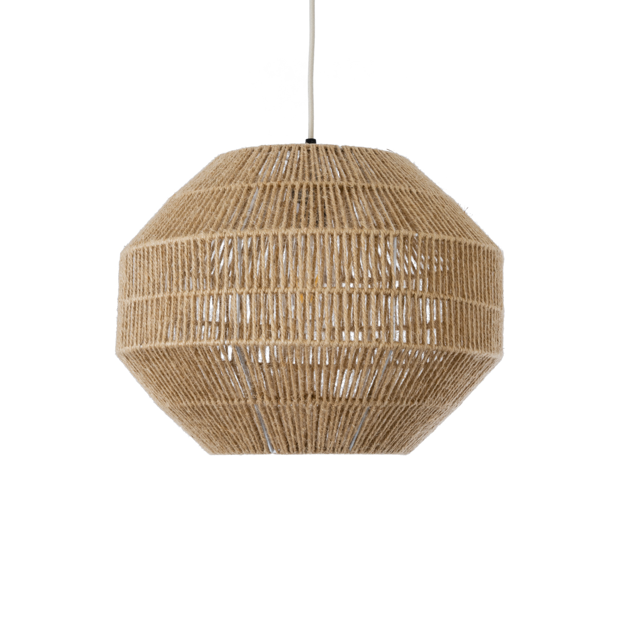 LEDTM® CAYMAN 00522 Boho Κρεμαστό Φωτιστικό Οροφής με Ντουί 1 x E27 AC 220-240V IP20 - Μπεζ - Μ40 x Π40 x Υ30cm - Image 5