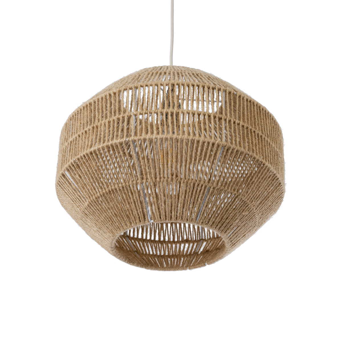LEDTM® CAYMAN 00522 Boho Κρεμαστό Φωτιστικό Οροφής με Ντουί 1 x E27 AC 220-240V IP20 - Μπεζ - Μ40 x Π40 x Υ30cm - Image 6