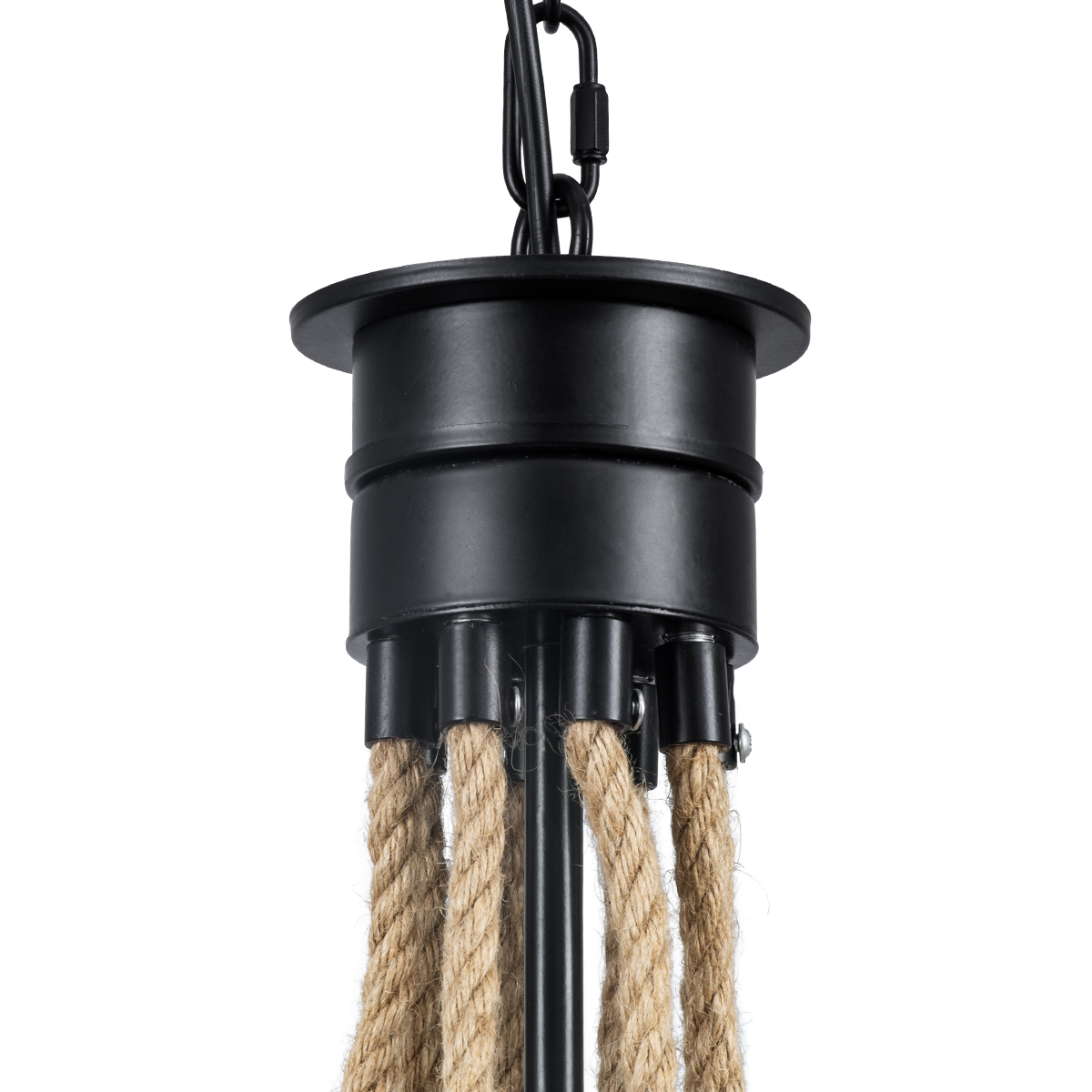 LEDTM® PENNSYLVANIA 00542 Vintage Κρεμαστό Φωτιστικό Οροφής με Ντουί 8 x E14 AC 220-240V IP20 - Μαύρο & Μπεζ - Μ64 x Π64 x Υ63cm - Image 9