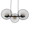 LEDTM® VERONA 00586 Μοντέρνο Κρεμαστό Φωτιστικό Οροφής με Ντουί 3 x E27 AC 220-240V IP20 - Μαύρο & Χρυσό - Μ50 x Π28 x Υ20cm - Image 3