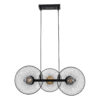 LEDTM® VERONA 00586 Μοντέρνο Κρεμαστό Φωτιστικό Οροφής με Ντουί 3 x E27 AC 220-240V IP20 - Μαύρο & Χρυσό - Μ50 x Π28 x Υ20cm - Image 4