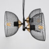 LEDTM® VERONA 00586 Μοντέρνο Κρεμαστό Φωτιστικό Οροφής με Ντουί 3 x E27 AC 220-240V IP20 - Μαύρο & Χρυσό - Μ50 x Π28 x Υ20cm - Image 5