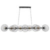 LEDTM® VERONA 00588 Μοντέρνο Κρεμαστό Φωτιστικό Οροφής με Ντουί 9 x E27 AC 220-240V IP20 - Μαύρο & Χρυσό - Μ140 x Π28 x Υ20cm - Image 4
