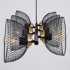 LEDTM® VERONA 00588 Μοντέρνο Κρεμαστό Φωτιστικό Οροφής με Ντουί 9 x E27 AC 220-240V IP20 - Μαύρο & Χρυσό - Μ140 x Π28 x Υ20cm - Image 6
