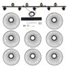 LEDTM® VERONA 00588 Μοντέρνο Κρεμαστό Φωτιστικό Οροφής με Ντουί 9 x E27 AC 220-240V IP20 - Μαύρο & Χρυσό - Μ140 x Π28 x Υ20cm - Image 10