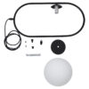 LEDTM® HAMBURG 00591 Μοντέρνο Κρεμαστό Φωτιστικό Οροφής με Ντουί 1 x E14 AC 220-240V IP20 - Μαύρο & Λευκό - Μ25 x Π20 x Υ50cm - Image 13