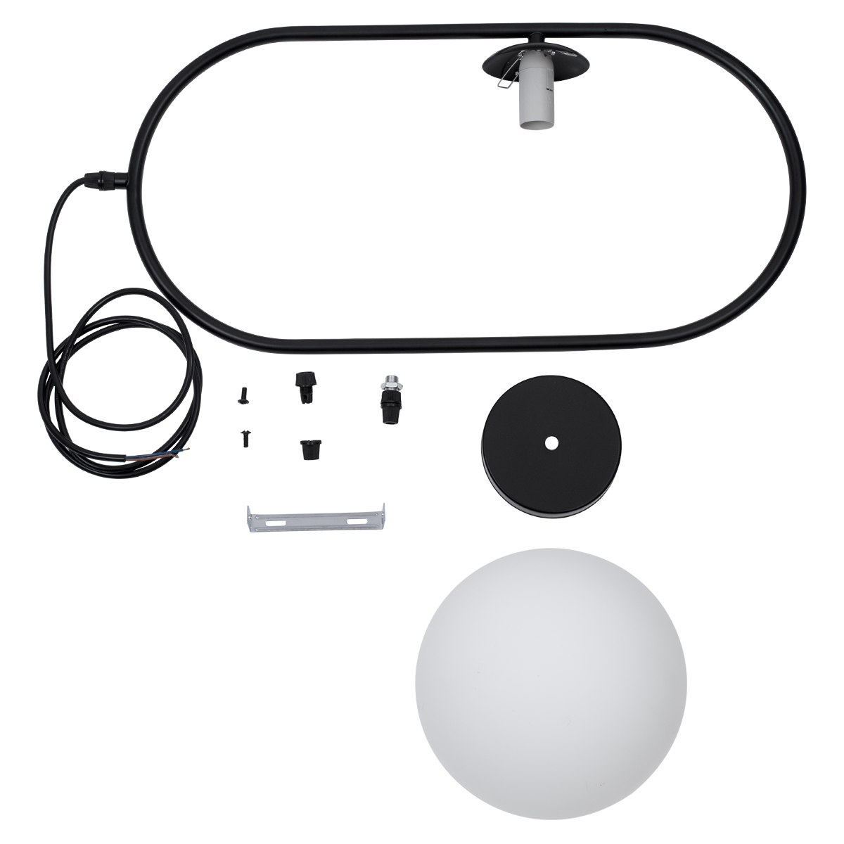 LEDTM® HAMBURG 00591 Μοντέρνο Κρεμαστό Φωτιστικό Οροφής με Ντουί 1 x E14 AC 220-240V IP20 - Μαύρο & Λευκό - Μ25 x Π20 x Υ50cm - Image 13