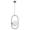 LEDTM® HAMBURG 00591 Μοντέρνο Κρεμαστό Φωτιστικό Οροφής με Ντουί 1 x E14 AC 220-240V IP20 - Μαύρο & Λευκό - Μ25 x Π20 x Υ50cm - Image 4