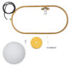 LEDTM® HAMBURG 00592 Μοντέρνο Κρεμαστό Φωτιστικό Οροφής με Ντουί 1 x E14 AC 220-240V IP20 - Χρυσό & Λευκό - Μ25 x Π20 x Υ50cm - Image 13