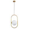 LEDTM® HAMBURG 00592 Μοντέρνο Κρεμαστό Φωτιστικό Οροφής με Ντουί 1 x E14 AC 220-240V IP20 - Χρυσό & Λευκό - Μ25 x Π20 x Υ50cm - Image 4