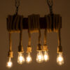 LEDTM® VIKING 00606 Vintage Κρεμαστό Φωτιστικό Οροφής με Ντουί 6 x E27 AC 220-240V IP20 - Καφέ & Μπεζ - Μ53 x Π11 x Υ220cm - Image 3